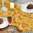 thumbnail image 2 of Smile 6PCS Yellow Cheesecloth Table Runner 31 x 118 Inch Rustic Gauze Boho Chair Sashes for Bridal Shower Wedding Party Catering Home Decoration Supplies, 2 of 6