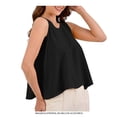 thumbnail image 3 of Blusa George para Mujer, Blusa Básica Cuello Redondo Sin Manga Negro Talla M, 3 of 4