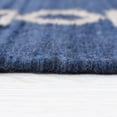 thumbnail image 2 of Rugsotic Carpets Eco-Friendly Woven Hand Woven Kilim Flat Weave Blue White Contemporary Area Rug, 4'x6' Rectangle, Antimicrobial, 2 of 10