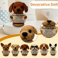thumbnail image 3 of Positive Crochet Animals Golden Retriever Puppy Gifts, Graduate Essentials Stuffers Handmade Crochet Pug for Friend Coworkers Dog Mom Dad, Emotional Inspirational Little Reminders Support, 3 of 6