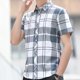 thumbnail image 3 of Camisa y blusa de manga corta para hombre, de negocios, a rayas, con bolsillo, moda masculina, 2024, cuello informal, ropa asiática de lujo con botones, 3 of 5
