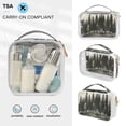 thumbnail image 5 of Clear Makeup Bags with Handle Large Opening 2 Pack Set Toiletry Bag Quart Size Bag, for Women Man Traveling Travel Essentials, Toiletries and Other. Hand Drawn Forest, 5 of 5