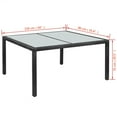 thumbnail image 4 of vidaXL 7 Piece Outdoor Dining Set with Cushions Poly Rattan Black, 4 of 4