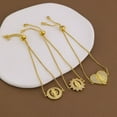 thumbnail image 4 of Fashion Golden Color Box Chain Virgin Mary Charm 14K Yellow Gold Bracelets For Women Shiny CZ Zircon Jewelry, 4 of 8