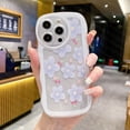 thumbnail image 1 of Carcasa Para Samsung Galaxy A30 A31 A32 A33 A34 Cámara Redonda Transparente A Prueba De Golpes gel De Sílice Conejo Flor Borde De Onda TPU Lindo Funda De Dibujos Animados, 1 of 4