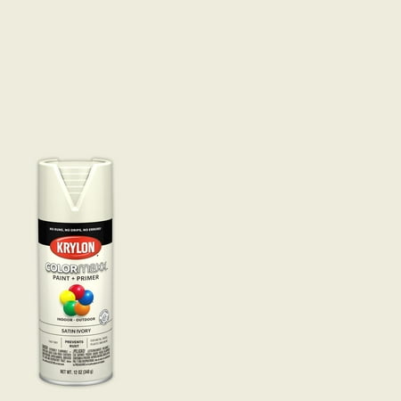 Krylon COLORmaxx Satin Ivory Spray Paint and Primer 12 oz
