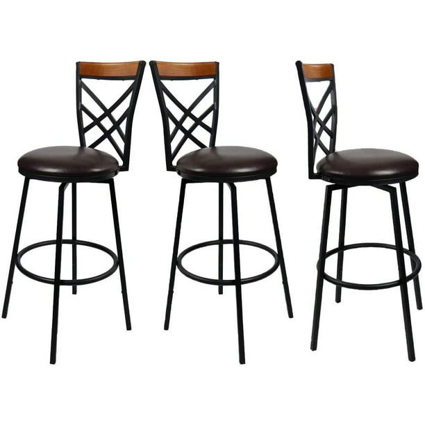 Ehemco Swivel Metal Kitchen Counter, Metal Bar Stools With Arms And Swivels