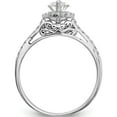 thumbnail image 2 of 14K White Gold 14Kw Marquise Halo Diamond Semi-Mount Engagement Ring (Size 7) Made In India rm2046e-050-waa, 2 of 5