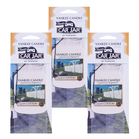 Ambientador para Auto Yankee Candle Algodón Limpio Paquete de 3