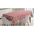 thumbnail image 1 of Bird Tablecloth, Abstract Colorful Feathered Animal Peacocks, Rectangle Satin Table Cover Accent for Dining Room and Kitchen, 52" X 70", Hot Pink Dark Magenta, by Ambesonne, 1 of 2