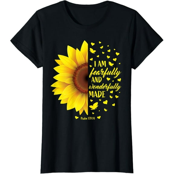 Christian Bible Verse Gifts Women Teen Girls Cute Sunflower T-Shirt mens t shirt，black，women，funny，misfits，men，journey