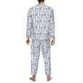 thumbnail image 7 of Salouo World Travel2 Print Button-Front Long Sleeve Pajama Set for Men, Soft 2Pjs Men's Long Sleeve Sleepwear -X-Large, 7 of 7