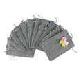 thumbnail image 4 of 12 Bolsas de lona con cordón, ideales para té, dulces o como recuerdo. gris, 4 of 9