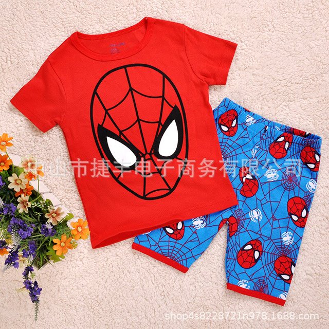 Spiderman Marvel Superhero Pijamas Niños Niños pequeños Conjunto de ropa de moda Pijamas para niños Pijamas para niños Pijamas para bebés 2-7Y6T (120 CM) zhangyuxiang CONDUJO