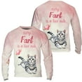 thumbnail image 3 of Every Fart is Love Note American Shorthair Guilty Face Happy Valentine's All Over Print 3D Sweatshirt Unisex Merch Cat Lover Kitten Owner Gifts - 01016, 3 of 6