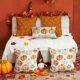 thumbnail image 6 of Fall Pillow Covers 18x18 inch Set of 2 Fall Decoration White Orange Pumpkin decor Autumn Outdoor Pillow Cover Thanksgiving Decoration for Home Couch 117A, 6 of 6