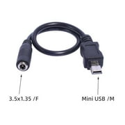 Yammee SB Charging Cable for Tablets, Phones, Cameras 3.5x1.35mm Female to Mini USB