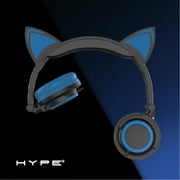 Hype Wired Blue LED Cat Ear Headphones with 3.5mm Jack Plug