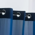 thumbnail image 4 of WPM No Hooks Required Navy Blue Shower Curtain with Snap-in Liner Waffle Weave Design, Hotel Style Waterproof & Washable, Mesh top Window Easy Snaphook Navy Blue Bathroom 54 inch wide x 80 inch long, 4 of 5