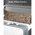 thumbnail image 5 of Black Beige Modern Body Pillow Covers, Abstract Art Retro Soft Bed Throw Pillowcases Breathable Cooling Long Lumbar Body Pillow Sham Cover for Bed Sofa 20''x54'', 5 of 7