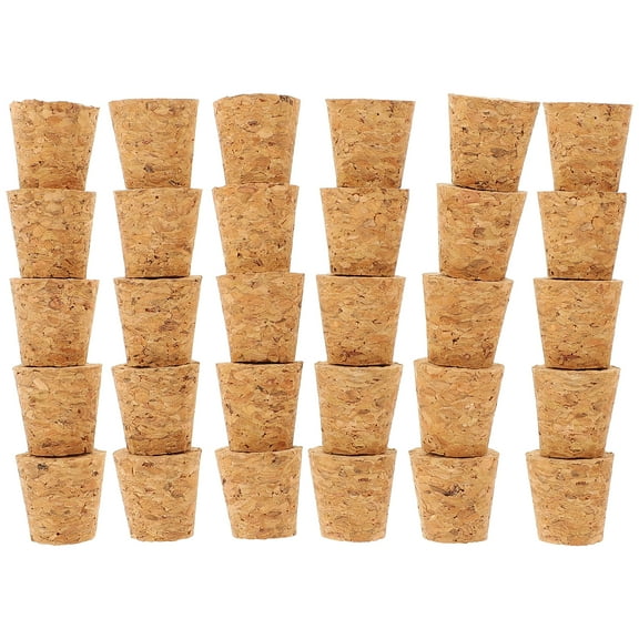 Glass Bottle Cork 30 Pcs Stopper Stoppers for Bottles Decor Corkpop Decorative Jar Wood
