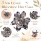 thumbnail image 3 of Juego de 3 pinzas de metal vintage para la mandíbula, pinzas para el pelo con diamantes de imitación, accesorios para el cabello para mujer TUNC Sencillez, 3 of 5