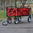 thumbnail image 2 of Collapsible Folding Wagon, Folding Wagon Garden Shopping Beach Cart, Utility Grocery Wagon for Camping Shopping Sports, C, 2 of 9