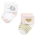 thumbnail image 3 of Hudson Baby Infant Girls Cotton Rich Newborn and Terry Socks, Pink Gray Elephant, 0-6 Months, 3 of 6