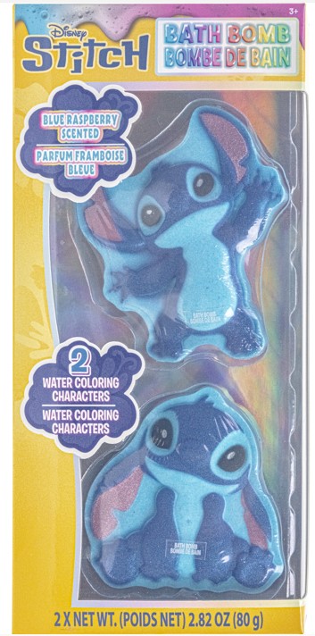 Lot de 2 bombes de bain peintes Disney Stitch