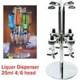 thumbnail image 2 of MONIPA Liquor Holder Alcohol Dispenser Station Portable Beverage Wine Racks Cocktail Dispenser (6 Heads), 2 of 13