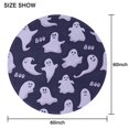 thumbnail image 6 of Skeleton Print Halloween Tablecloth 60 Inch Round - Waterproof Washable Spooky Scary Skull Artwork, 6 of 6