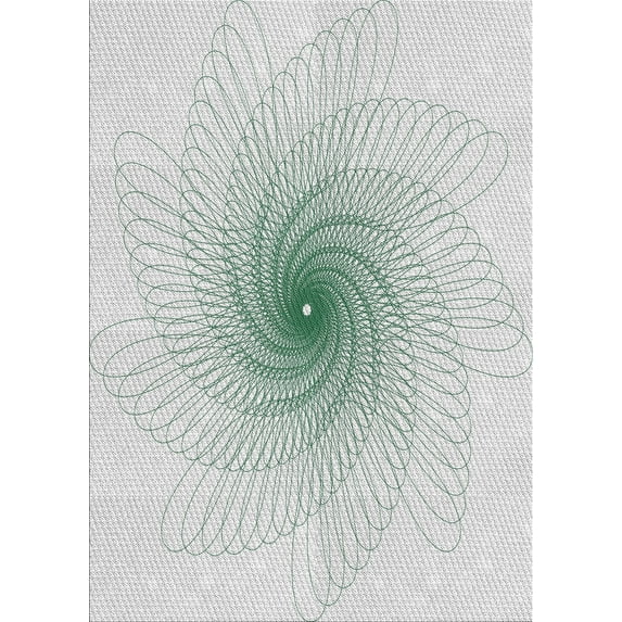 Ahgly Company Machine Washable Indoor Rectangle Transitional White Smoke Area Rugs, 5' x 7'