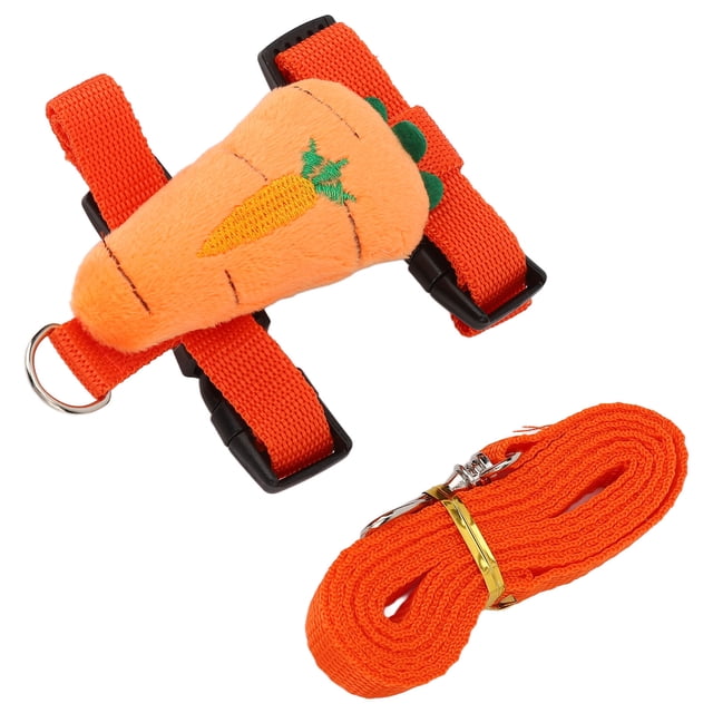 Rabbits Leash,Carrot Type Rabbits Harness Rabbits Harness Leash Set Rabbits Strap Eco-Friendly Materials