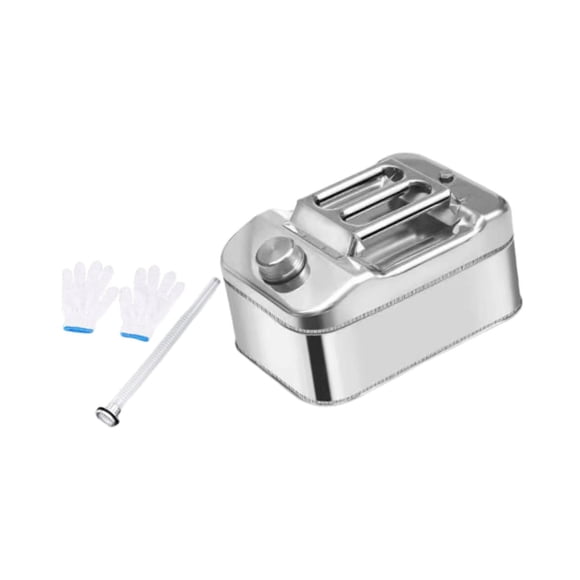 Zorion Réservoir de Carburant pour Moto en Acier Inoxydable, Machinerie Agricole, Ravitaillement, Léger, Portable, Contenant de Carburant, Réservoir à Gaz 1 L
