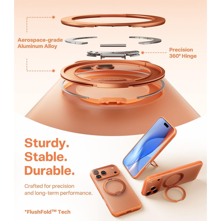 TORRAS Upgrade 360 Magnetic Stand for iPhone 17 Pro Case with