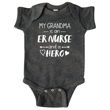 

Inktastic My Grandma is an ER Nurse and a Hero Gift Baby Boy or Baby Girl Bodysuit