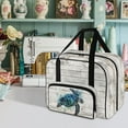 thumbnail image 2 of ZIATUBLE Hibiscus Turtle Sewing Machine Storage Bag Wooden Sewing Machine Tote Pattern Stain Resistant Carrying Travel Storage Compatible with Most Standard Sewing Machines, 2 of 7