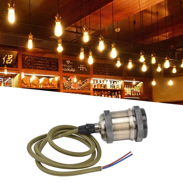 Portalámparas Colgante Vintage Con Cordón E27 Para Dormitorio