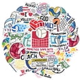 thumbnail image 2 of 35pcs Colorful Stickers Volleyball Sports Stickers Fun Stickers for Laptops Suitcases Notebooks, 2 of 9