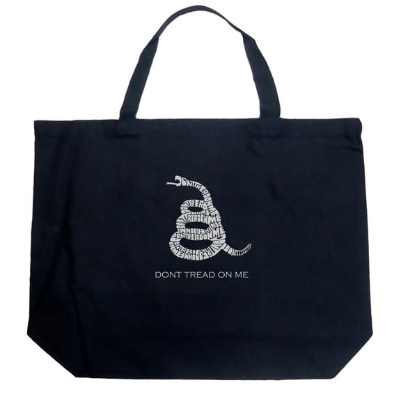 LA Pop Art Large Word Art Tote Bag - DONT TREAD ON ME