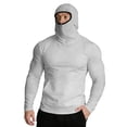 thumbnail image 5 of CCRFTGI Shirts for Men Upf 50+ Sun Protection with Mask Long Sleeve Shirt Casual Outdoor Hiking Swimming Fishing Rash Guard Shirts White XL, 5 of 7