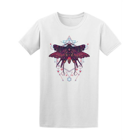 Butterfly Mandala Geometry T-Shirt Men -Image by Shutterstock, Male 4X-Large