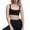 Black, variant on Womens Seamless Lace Strap Bralette (White, XS)
