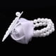 thumbnail image 3 of Pulsera de perlas para boda, novia, fiesta, dama de honor, flores, ramillete Gris claro, 3 of 9