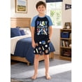 thumbnail image 2 of Beezizac Boys Summer Pajama Set, 2-Piece Raglan Sleeve Baseball Sports PJs - Short Sleeves & Shorts Soft Sleepwear Size 6, 2 of 7