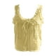 thumbnail image 4 of Camiseta sin mangas de encaje de colores lisos para mujer - Top tipo chaleco ajustado, 4 of 5