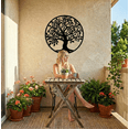 thumbnail image 4 of Family Tree Metal Wall Art for Home and Outside - Wall-Mounted Geometric Metal Wall Art - Drop Shadow 3D Effect Wall Decoration for Living Room Bedroom, 4 of 7