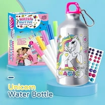 Best Gift Unicorn Aluminum Water Bottle DIY Art and Craft Kits Decorate and Color Your Own Water Bottles for Girls