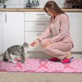 thumbnail image 3 of Pink Breast Cancer Ribbon Floral Pattern Kitchen Rugs Sets Of 2,Anti Fatigue Kitchen Mat Rugs Non Slip Washable,Decorative Kitchen Floor Mats for Kitchen,Sink,Laundry,17"x30"+17"x47", 3 of 7
