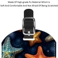 thumbnail image 4 of Square 2Pack PU Leather Starfish Cruise Luggage Tag with Privacy Cover and Name ID Tag for Travel Handbags Backpacks Luggage Tags, 4 of 6